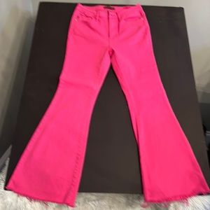 Hot Pink Judy Blue flare jeans